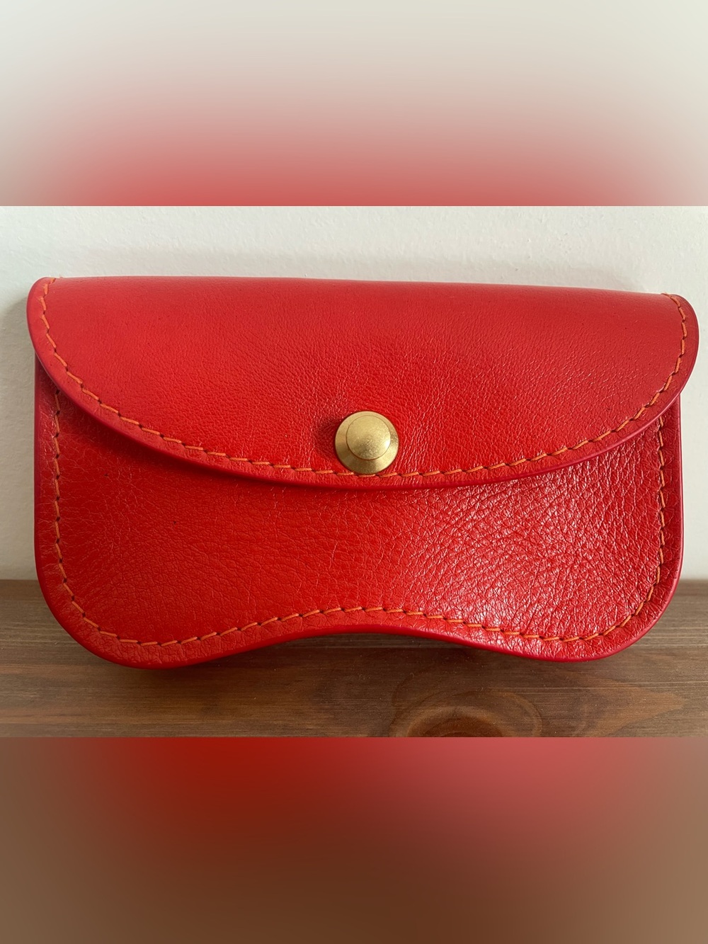Lindquist Mini Faba Milled Leather Persimmon